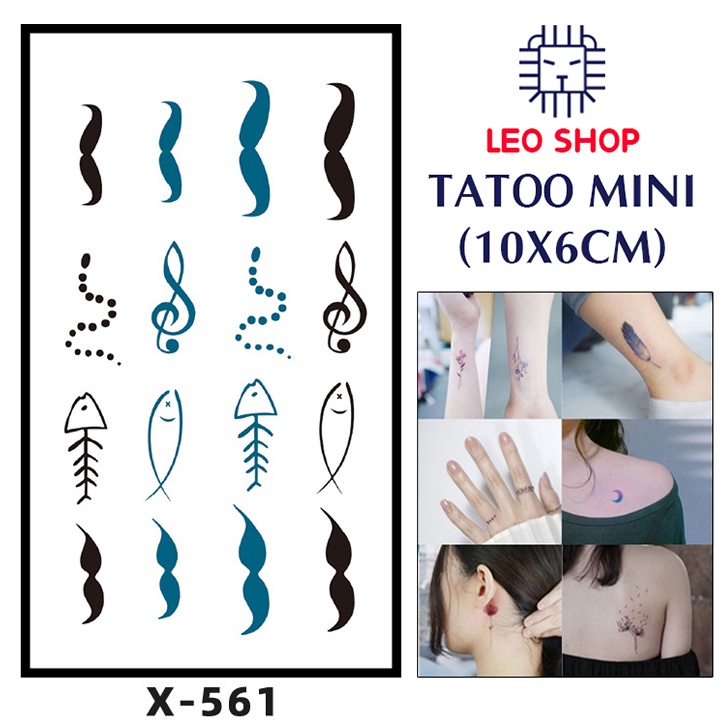 Hình Xăm Dán Mini Họa Tiết Nhỏ Chụp Ảnh, Đóng Phim, Dễ Dàng Tẩy Xóa - Dùng 2-5 Ngày