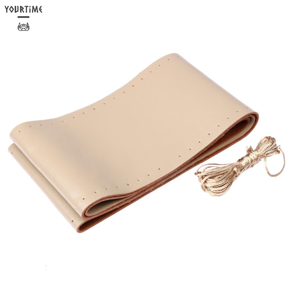 Bọc vô lăng xe hơi DIY bằng da bò kèm kim may