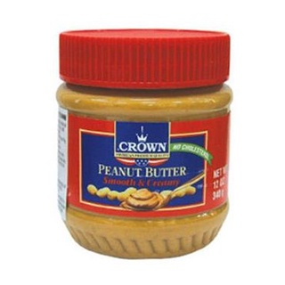 Bơ lạc đậu phộng nhuyễn Smoth Creamy Crown đỏ 340g