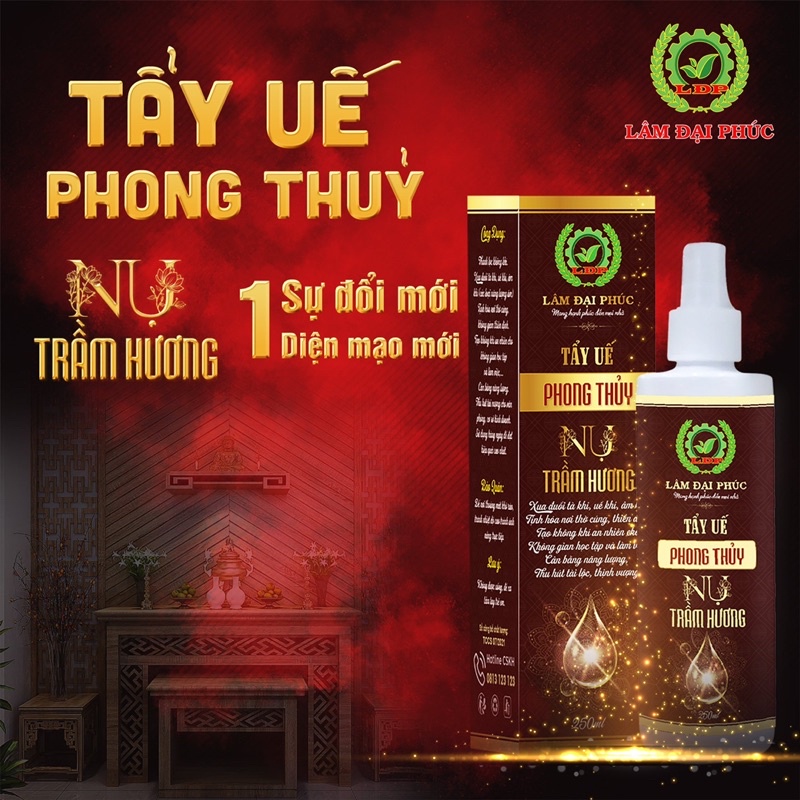 [ Mới ] Xịt tẩy uế phong thuỷ kết tinh từ nụ Trầm Hương Lâm Đại Phúc