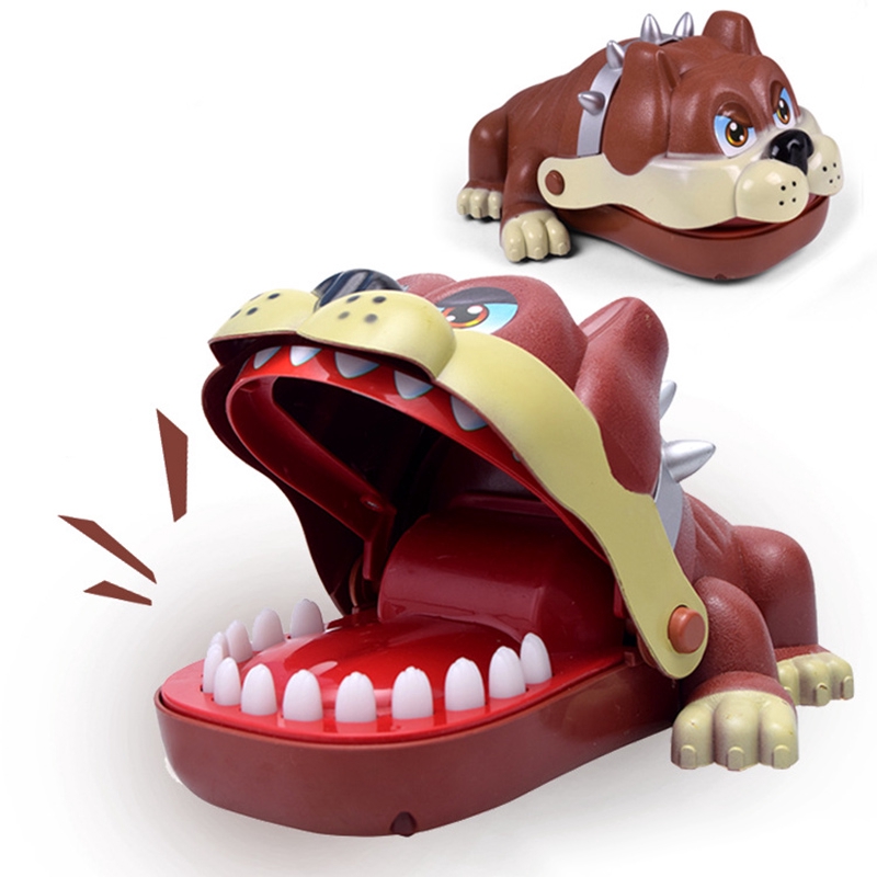 17*11cm cute Lucky Finger Dog hot sale Bulldog Bite Finger Toy Dog Game Dentist