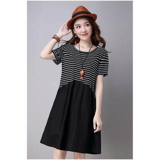 Đầm suông sọc thời trang