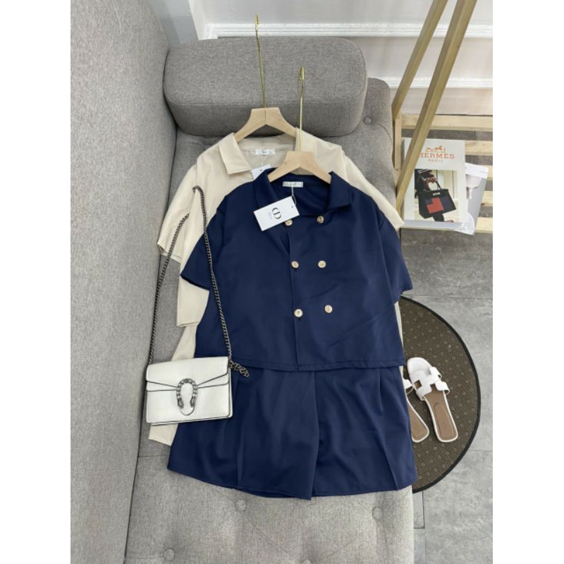 Sét bộ cổ vest tay bồng xinh xắn | BigBuy360 - bigbuy360.vn