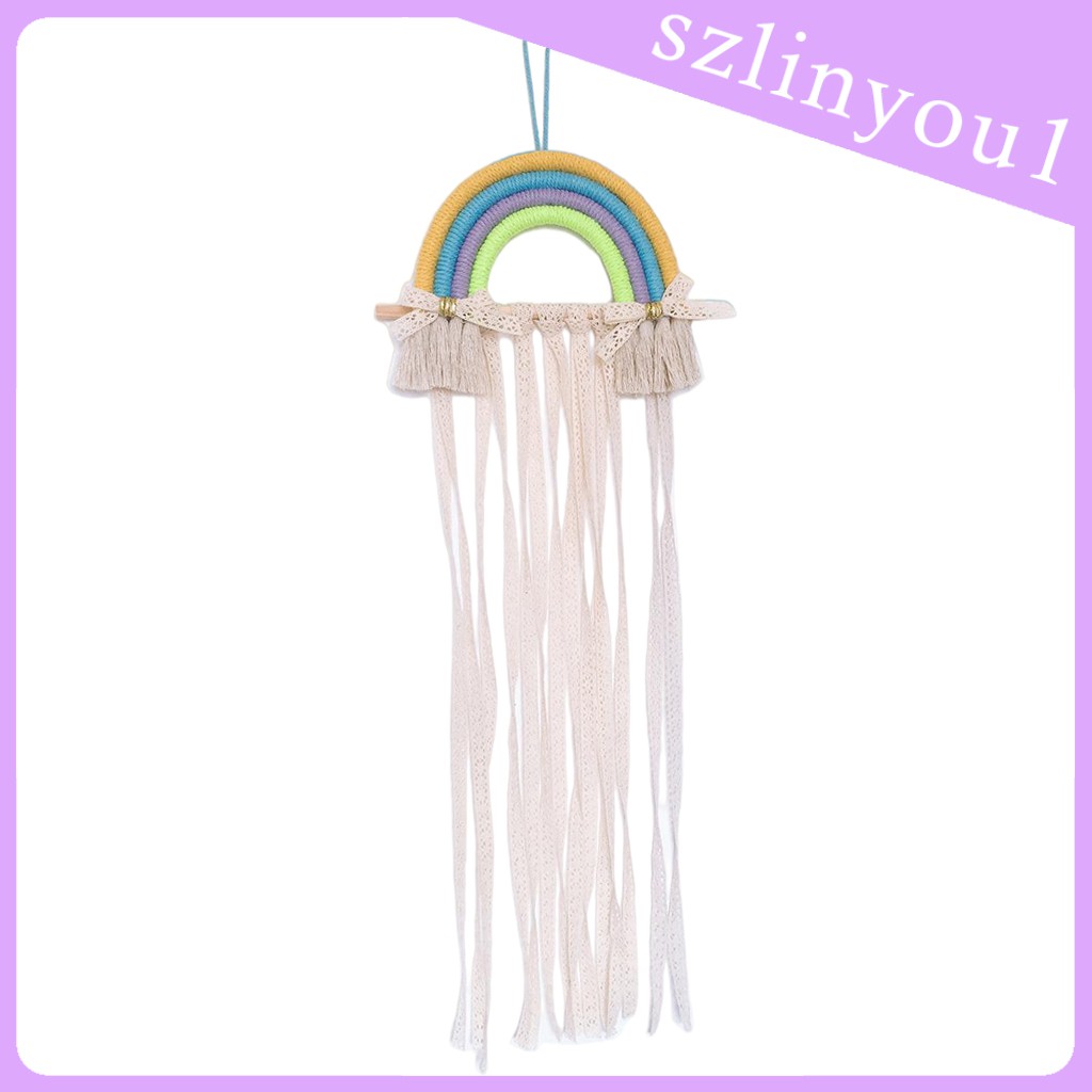 Girls Hair Clips Holder Knitted Hanging Decor Sofa Fj A01