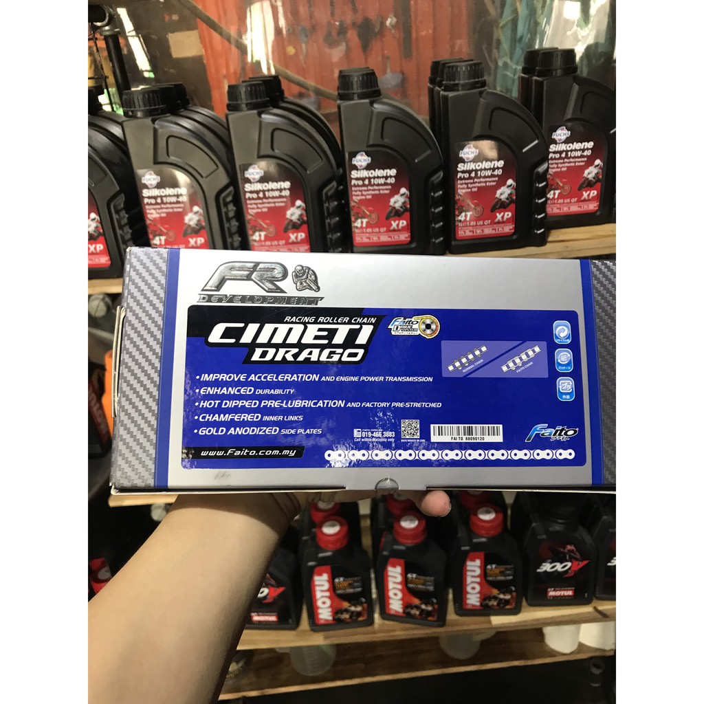 Bộ sản phẩm Sên Faito 9 ly  chính hãng Malaysia và sên Kozi (cho winner, exciter, raider FI, Satria F150, Sonic)