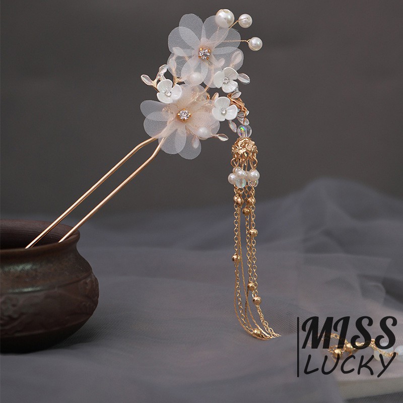 Trâm cài tóc hình hoa giả dễ thương thời trang cho nữ