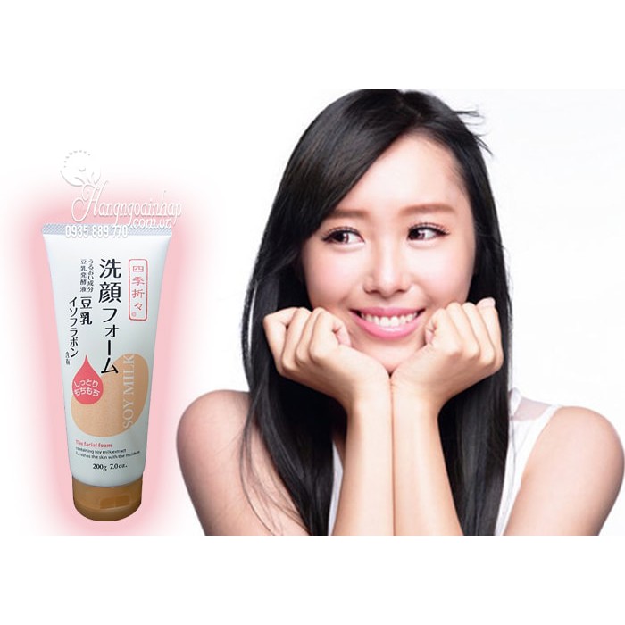 Sữa rửa mặt dưỡng ẩm đậu nành Kumano Soy Milk Shikioriori Nhật Bản 200g