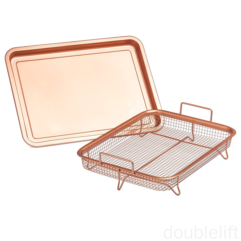 Khay lưới đựng thực phẩm chiên ráo dầu chống hình hình chữ nhật tiện lợi