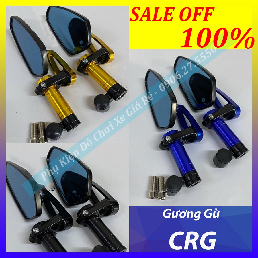 (SALE OFF)Gương xe máy CRG nguyên cặp gắn cho các xe Exciter 135/150, Sonic, Raider Satria, Wave, Future, Sirius, Winner