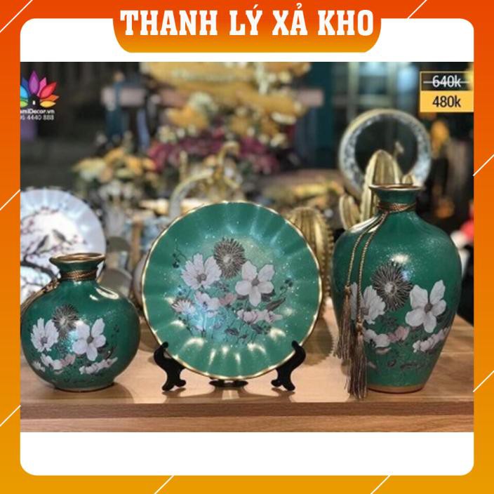 (6 MẪU BÌNH MÀU XANH - GIÁ RẺ) BỘ 3 SET LỌ HOA ĐẸP DÙNG ĐỂ TRANG TRÍ NHÀ CỬA