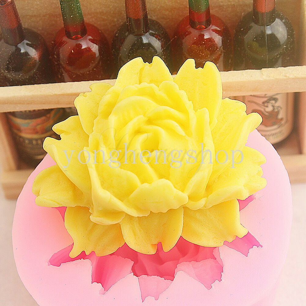 Khuôn Làm Bánh / Sô Cô La / Xà Phòng Hình Hoa Hồng 3D Bằng Silicone DIY