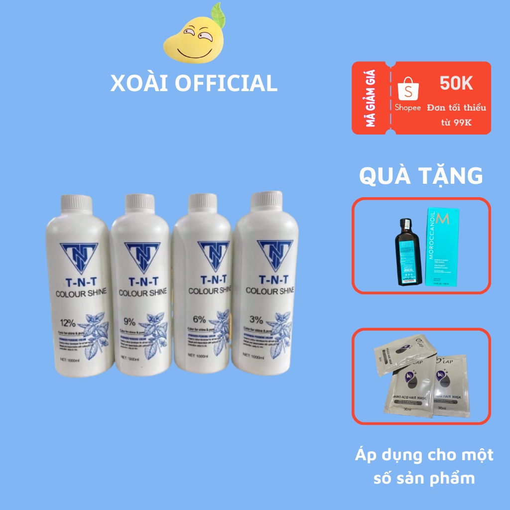 Oxy Dung Dịch Trợ nhuộm TNT 1000ml Đặc Thơm Ko Sót