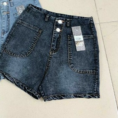 Quần shorts jeans 2 nút cao cấp