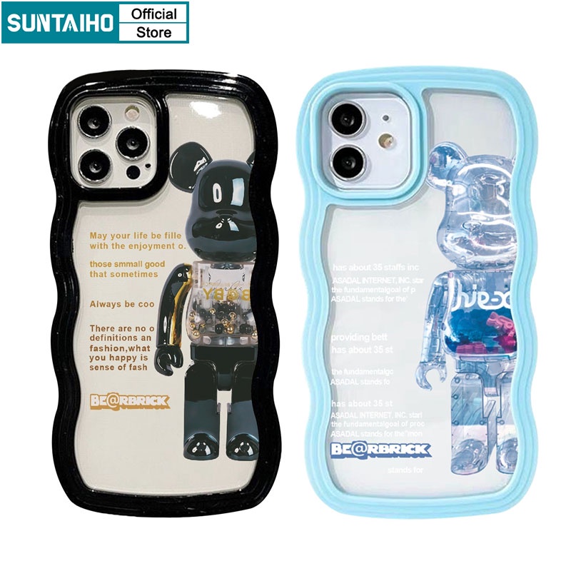 SUNTAIHO Ốp lưng iphone Ốp điện thoại dẻo trong suốt gấu hoạt hình thích hợp cho iPhone 11 Pro 13 12 Pro Max X XS Max XR 7 8 Plus 13