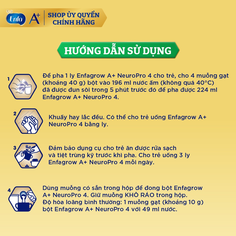 [Chính hãng 100%]Sữa Bột Enfagrow A+ Neuropro 4 Với Dưỡng Chất DHA &amp; MFGM vị không đôỉ – 1.7kg