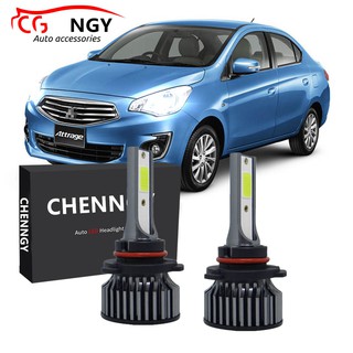 Bộ 2 đèn pha led ánh sáng trắng 6000k cho mitsubishi attrage