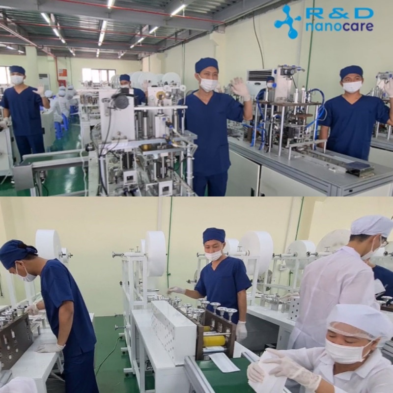 Khẩu trang Nano Q (1 hộp) 5 lớp N95 có màng lọc tinh dầu Nano hương bạc hà, dễ thở an toàn