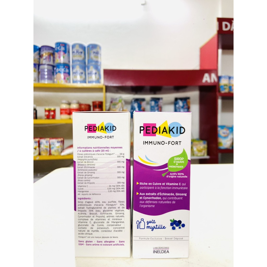 [ĐI AIR] PEDIAKID TĂNG SỨC ĐỀ KHÁNG PEDIAKID IMMUNO FORT PHÁP 125ML