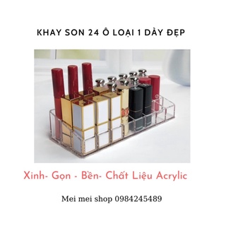 Khay đựng son 24 ô mica dày xin cao cấp loại 1