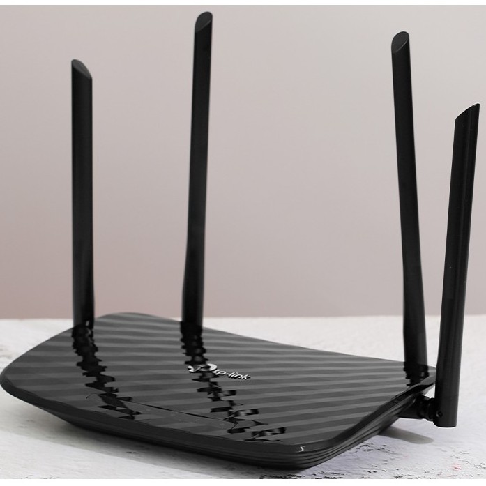 Bộ Phát Sóng Wifi Router Chuẩn AC1200 Băng Tần Kép TP-Link Archer C6 Gigabit Đen