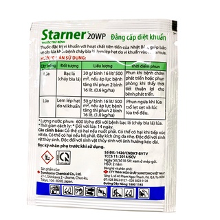 GÓI 10GRAM - THUỐC ĐẶC TRỊ VI KHUẨN STARNER 20WP