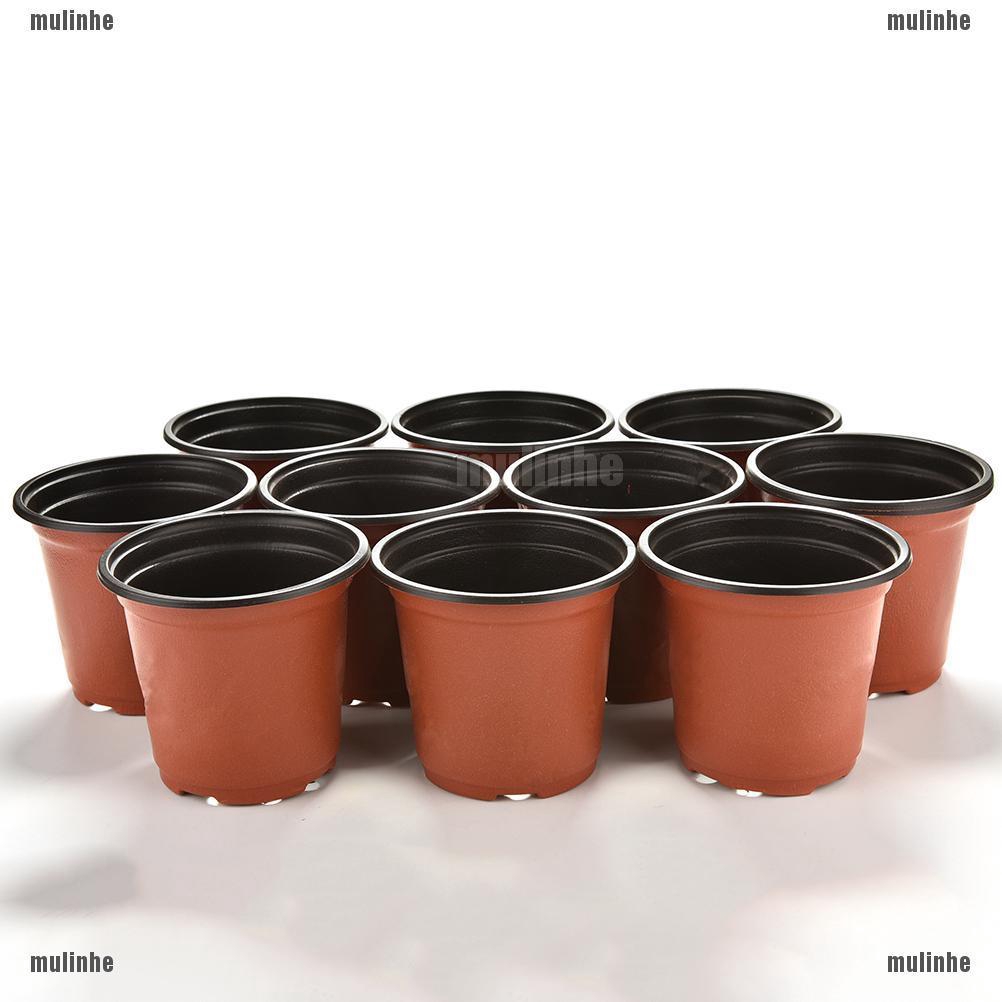 Mul❤ 10 Chậu Hoa Tròn Mini Bằng Nhựa