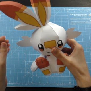 Mô hình giấy [Pokemon Sword and Shield] Scorbunny