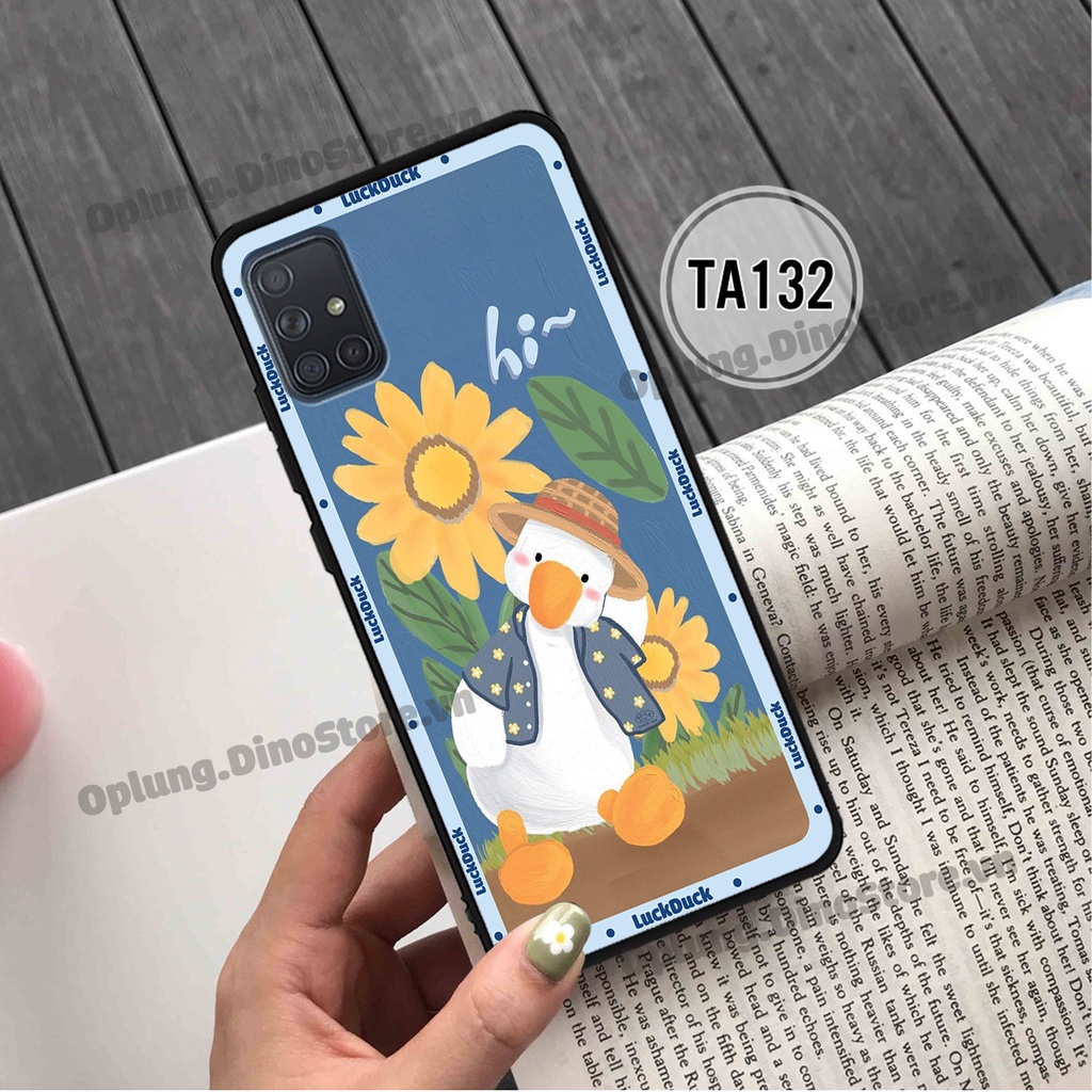 Ốp lưng Samsung A31 / A51 / A71 / M51 in hình chú vịt vui vẻ may mắn, Lucky Duck dễ thương bảo vệ camera.