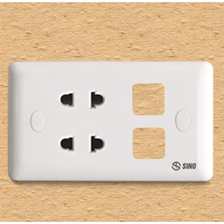 Ổ cắm SINO 2 ổ cắm + 2 lỗ SINO S19