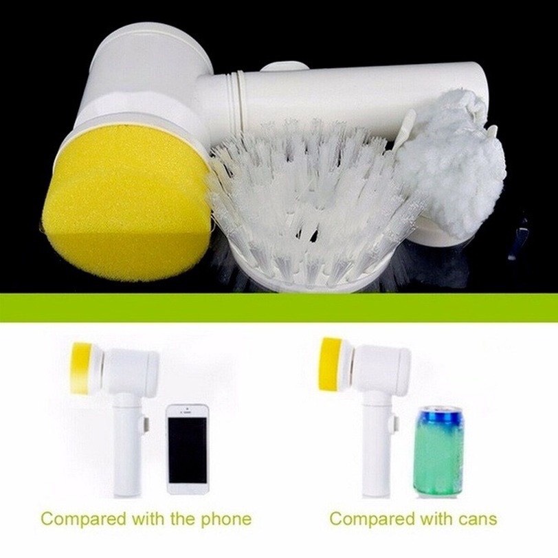 Máy Cọ Rửa Điện Đa Năng Sạc USB Với 3 Đầu Thay Thế Dễ Dàng Đánh Tan Mọi Vết Bẩn