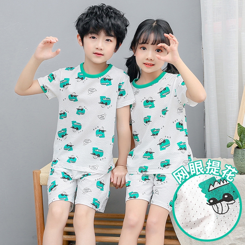 Bộ Đồ Ngủ Cotton Tay Dài Thời Trang Mùa Hè Cho Bé Trai Gái 1 Tuổi