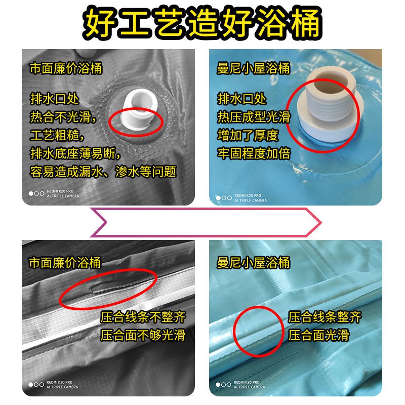 Bồn Tắm Dày Gấp Gọn Đa Năng Tiện Dụng Cho Người Lớn | BigBuy360 - bigbuy360.vn