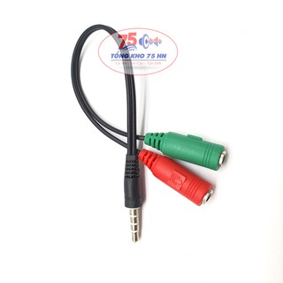 [Mã ELHACE giảm 4% đơn 300K] Cáp chia 3.5 Ra 2 Tai Nghe Và Micro