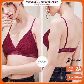 ÁO LÓT BRA REN 2 KHUY VANVENE CAO CẤP SEXY FREE SIZE A474 (Video & Ảnh thật)