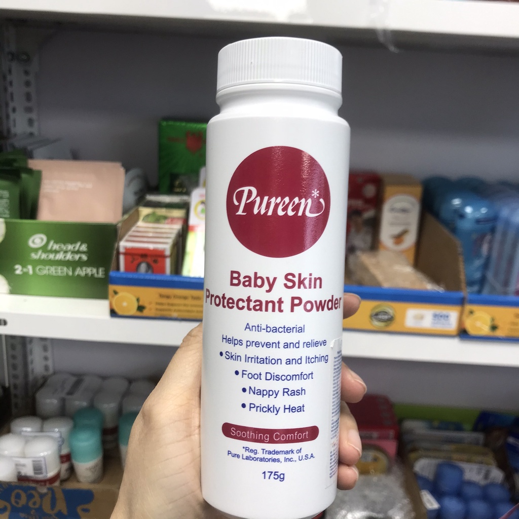 Phấn Rôm Em Bé PUREEN Baby Skin Protectant Powder 175g/ Phấn rơm sảy Pureen