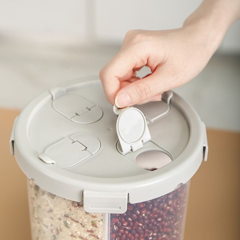 Hộp Nhựa 4 Ngăn Đựng Ngũ Cốc / Ngũ Cốc Tiện Dụng Cho Nhà Bếp