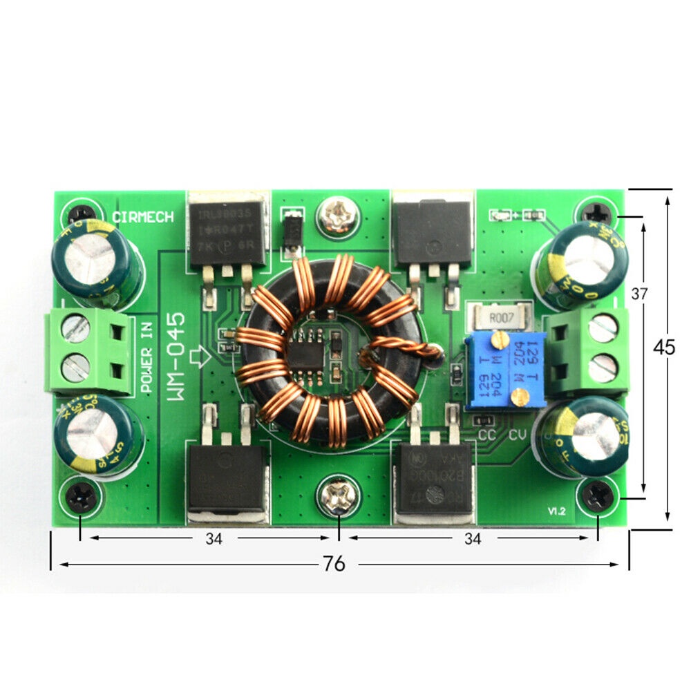 DIYMORE  Mô-đun tăng áp CC CV  tự động hỗ trợ cấp nguồn sạc năng lượng mặt trời chuyên nghiệp 300W