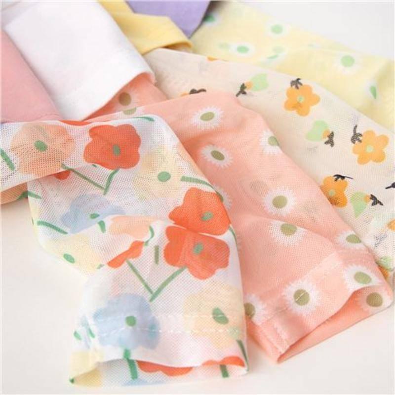 Áo thun tay dài hai lớp dáng rộng mỏng nhẹ phong cách màu hè Hàn Quốc cho bé gái