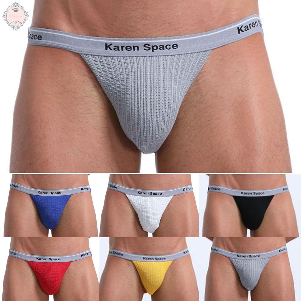 Mens Sexy Elastic Underpants Briefs Jockstrap Underwear Gay Men Hollow Underwear