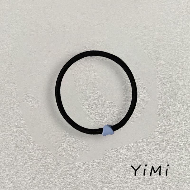 Dây Buộc Tóc Cao Su Co Giãn Màu Kẹo Họa Tiết Trái Tim Đáng Yêu Cho Nữ