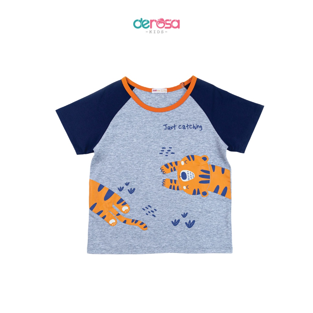 Áo cộc tay hè chất liệu cotton cho bé trai (3 - 8 tuổi) DEROSA KIDS ASKD001A