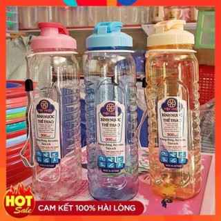 Bình nước thể thao 900ml nhựa Việt Nhật - Chai nhựa PET an toàn ⚡️𝐌𝐢𝐞̂̃𝐧 𝐏𝐡𝐢́ 𝐒𝐡𝐢𝐩⚡️