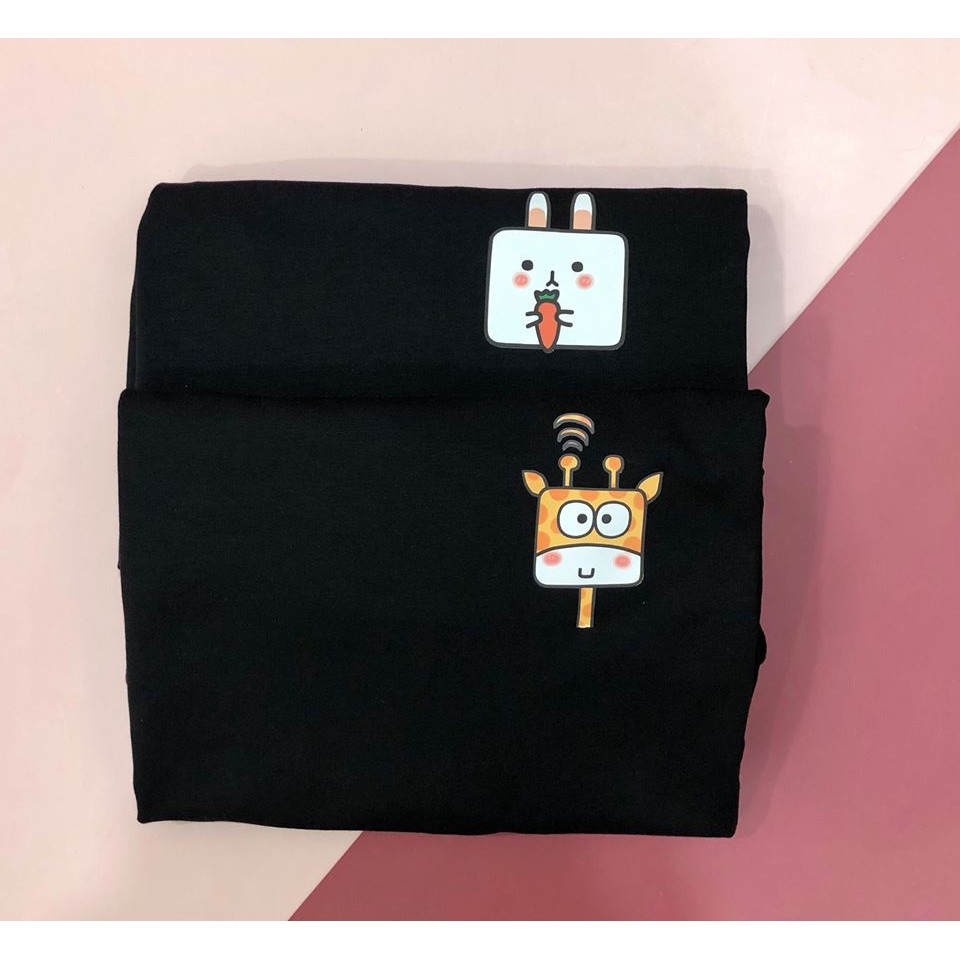 [Hàng Xịn, Gía Tốt] Áo Phông Thun Nữ Tay Ngắn Icon Họa Tiết Thỏ Hàn Quốc - Unisex - Cotton - Mã AT025