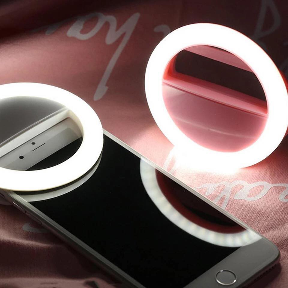 Hot- Đèn LED Selfie Trợ Sáng Chụp Hình SLED XJ01 Dùng Pin Tiểu