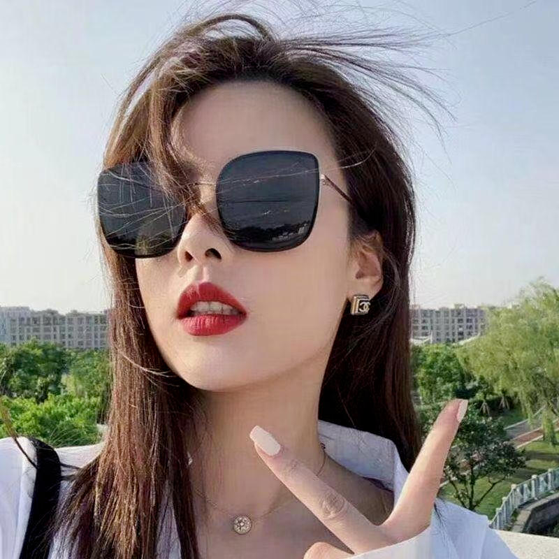 Kính Mát Gọng Kim Loại Chống Tia Uv400 Phong Cách Retro Hàn Quốc