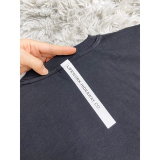 | Ảnh Thật | Áo Lifework Trắng Đen Logo Thêu