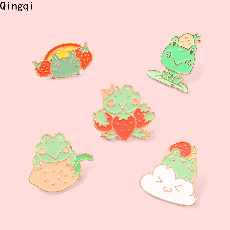 Ghim cài áo Miss Zoe bằng kim loại hình chú ếch vui nhộn