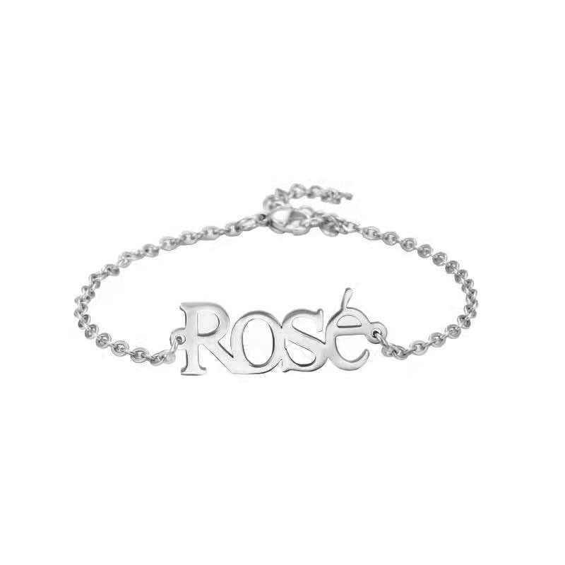 Vòng Tay Thép Titan In Tên Nhóm Nhạc BLACKPINK Jisoo Jennie Rose LISA Cho Cặp Đôi