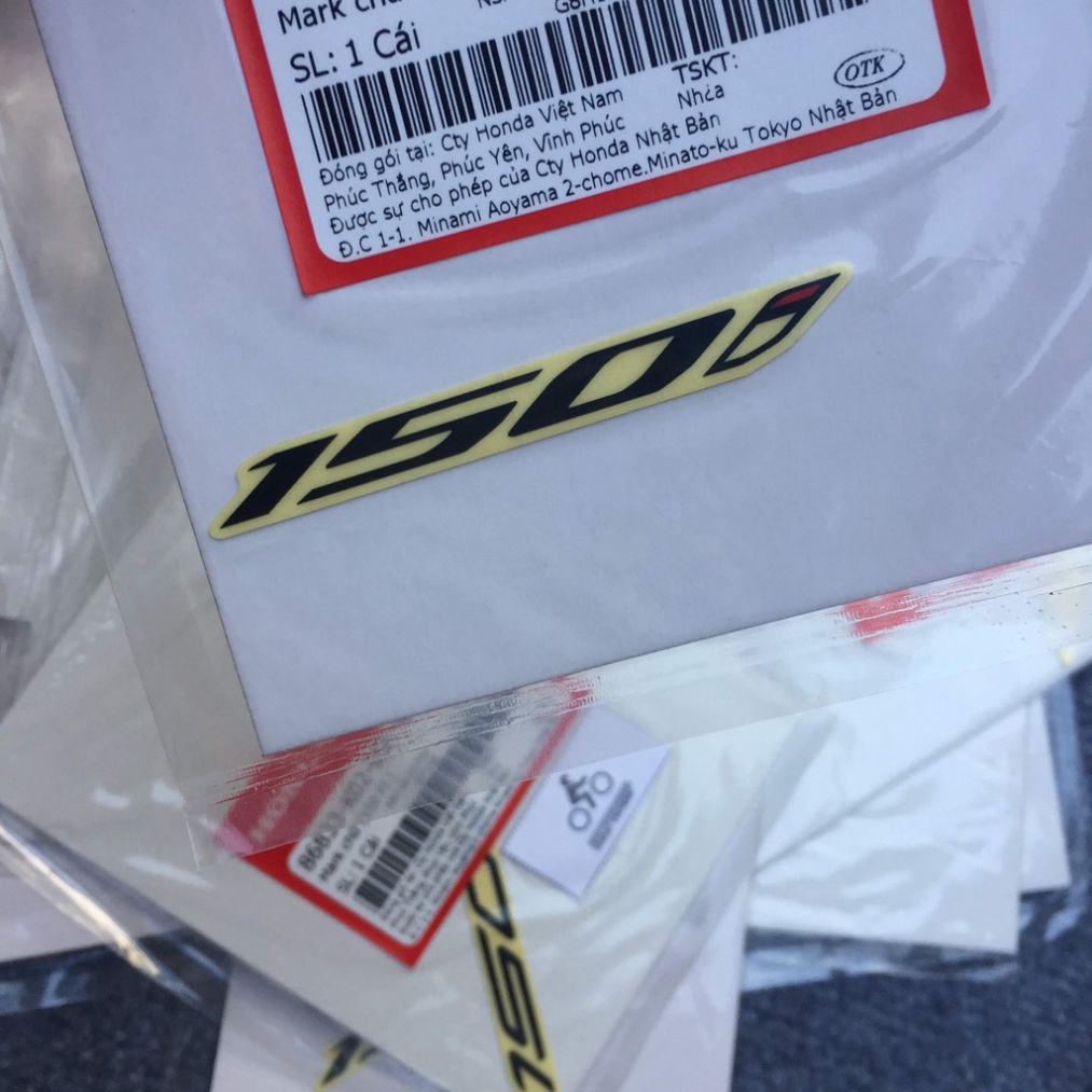 Tem Chữ 150i Honda sh Chính Hãng cho các đời sh từ 2013 tới Sh 2020 - Sh 2021 - Sh 2022 ( giá 1 đôi) ★ Ảnh thật Sp