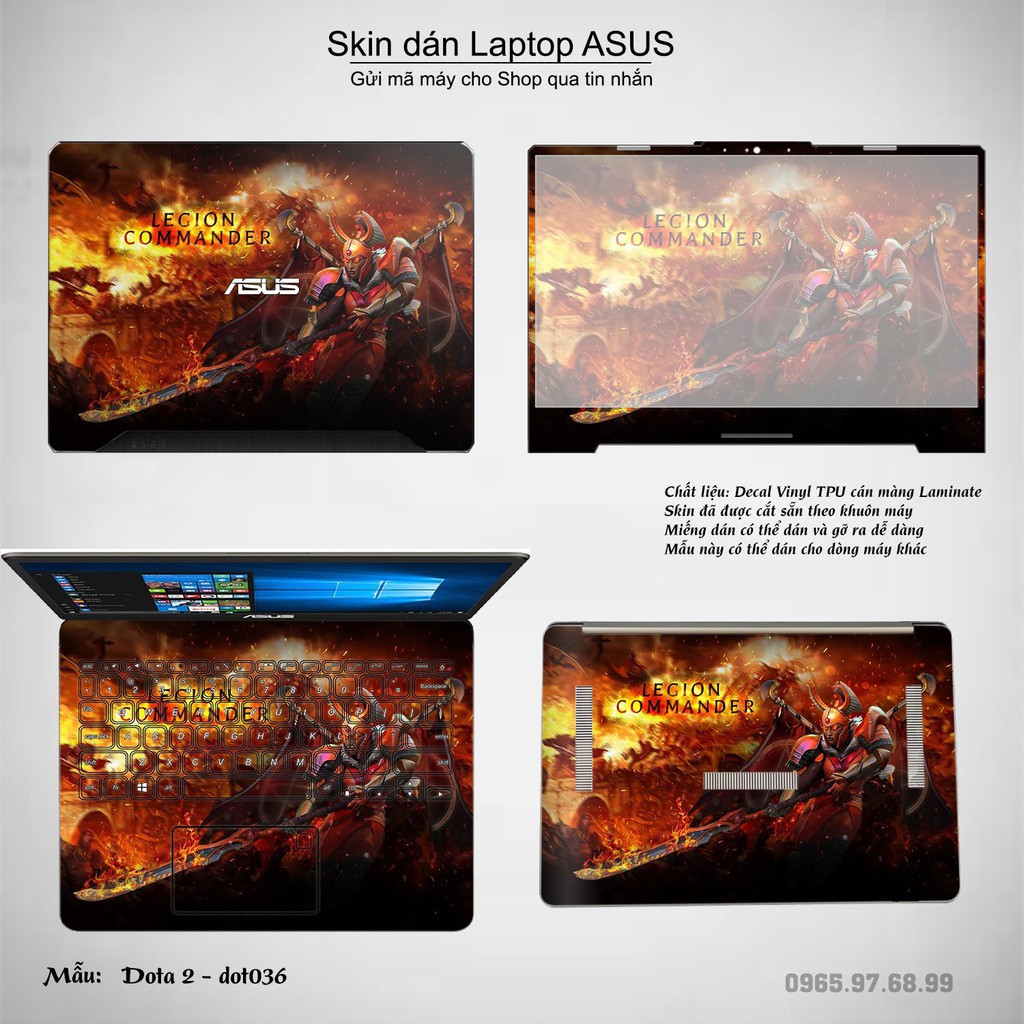 Skin dán Laptop Asus in hình Dota 2 _nhiều mẫu 6 (inbox mã máy cho Shop)